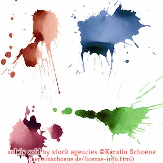 splashes, stains, isolated, colorful, set, collection, stock, license,